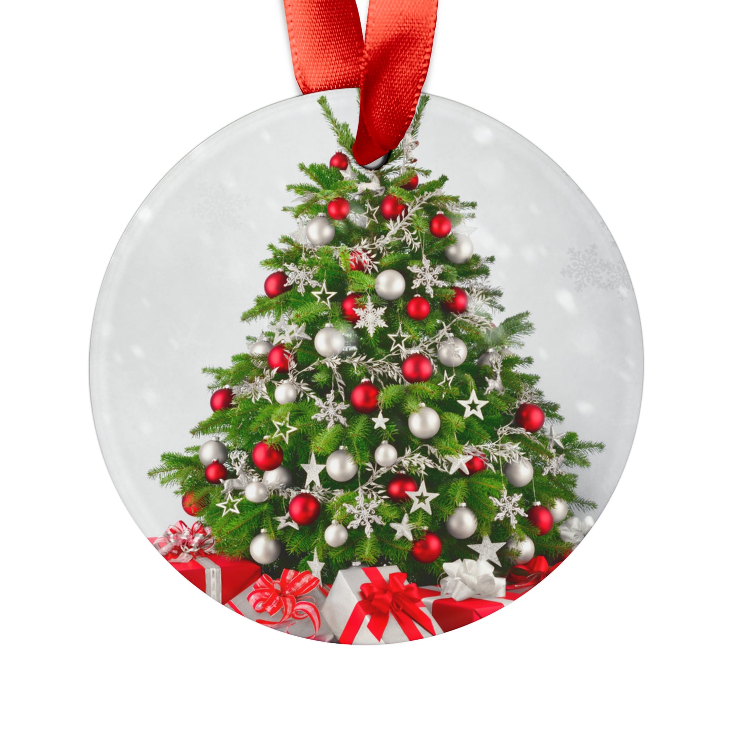 Santa | Naughty or Nice? | Acrylic Ornament with Ribbon