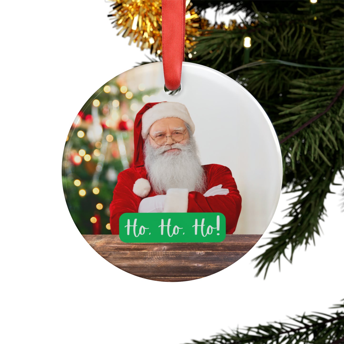 Santa | Ho, Ho, Ho | Acrylic Christmas Ornament