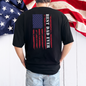 Best Dad Ever | Tattered US Flag - Color on High Quality Black T-Shirt