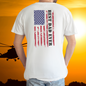 Best Dad Ever | Tattered US Flag - Color On High Quality White T-Shirt