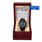 Boyfriend's Dad | An Amazing Man | Black Metal Chronograph Watch
