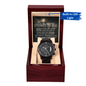 Step Dad | Be The Dad | Black Metal Chronograph Watch