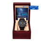 Dad | Carry The World | Black Metal Chronograph Watch