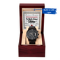 Catfather | Certificate Of Recognition | Black Metal Chronograph Watch