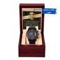 Dad | Doing Your Best | Black Metal Chronograph Watch