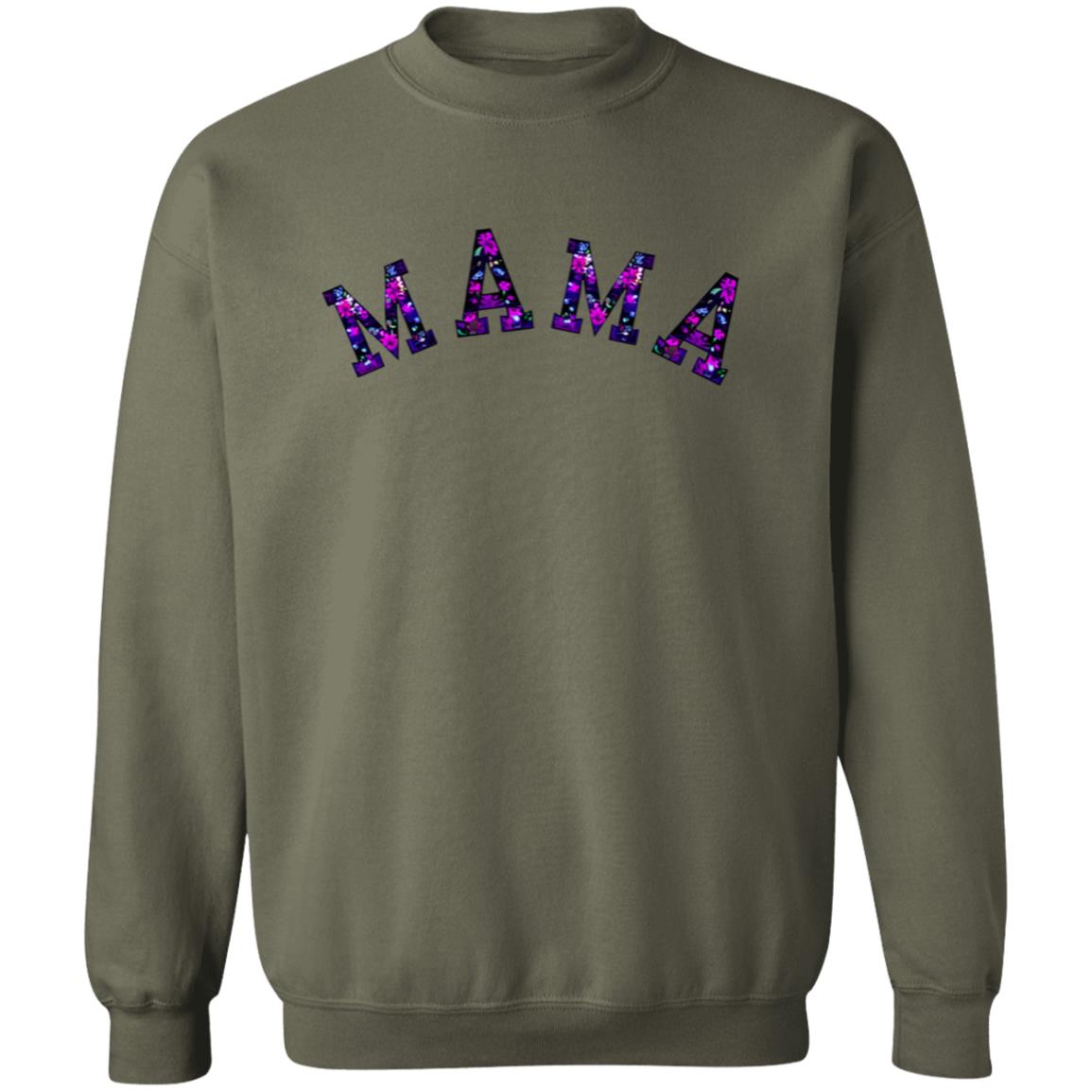 MAMA | Black and Purple Floral Sweatshirt