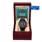 Boyfriend's Dad | Father Like You | Black Metal Chronograph Watch