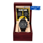 Dad | Father Son Relationship | Black Metal Chronograph Watch