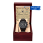 Bonus Dad | Heal A Heart | Black Metal Chronograph Watch