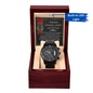 Dad | I Love You | Black Metal Chronograph Watch