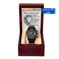 Dad | Important Person | Black Metal Chronograph Watch