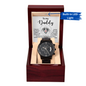 Dad | In Your Arms | Black Metal Chronograph Watch