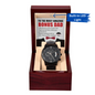 Bonus Dad | Like A Challenge | Black Metal Chronograph Watch