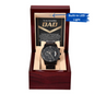 Dad | Most Precious Gift | Black Metal Chronograph Watch