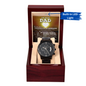 Dad | My Guiding Light | Black Metal Chronograph Watch