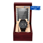 Father-In-Law | Of Your Heart | Black Metal Chronograph Watch