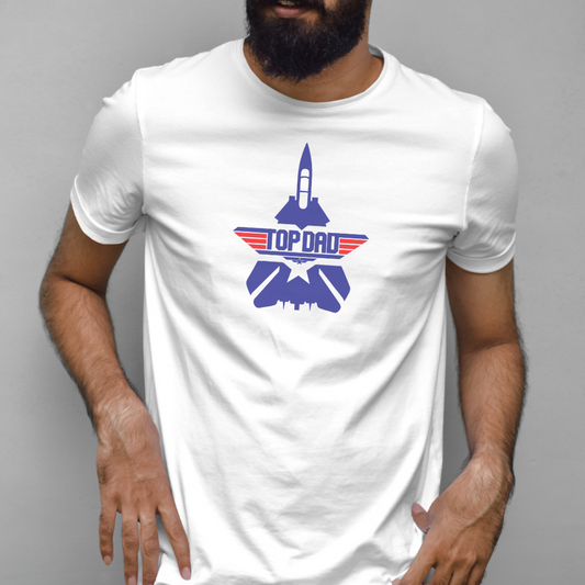 Dad | Top Dad | T-Shirt with F-14 | Choose From Black or White