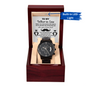 Father-in-Law | Thank You For... | Black Metal Chronograph Watch