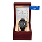 Fur Dad | Unconditional Love | Black Metal Chronograph Watch