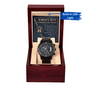 Father-in-Law | Unconditional Love | Black Metal Chronograph Watch