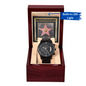 Father | Walk Of Fame | Black Metal Chronograph Watch