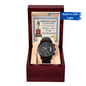 Dad | World's Best Daddy | Black Metal Chronograph Watch
