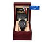 Dad | You've Shaped My Life | Black Metal Chronograph Watch
