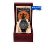 Dad | Your Little Boy | Black Metal Chronograph Watch