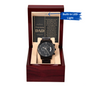 Dad | Your Time | Black Metal Chronograph Watch