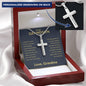 To My Grandson | Personalized Cross Necklace | Love Grandma