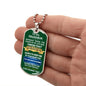 To My Grandson | Dog Tag Necklace | Green
