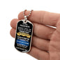 To My Grandson | Dog Tag Necklace | Black