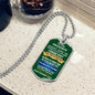 To My Grandson | Dog Tag Necklace | Green