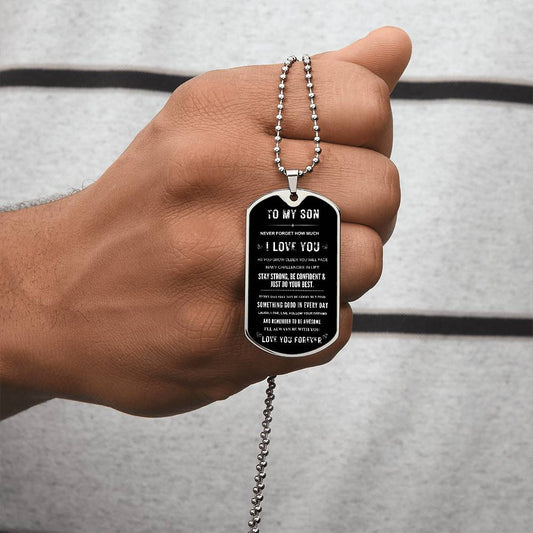 To My Son | Dog Tag Necklace