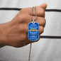 To My Grandson | Dog Tag Necklace | Blue