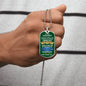 To My Grandson | Dog Tag Necklace | Green