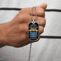 To My Grandson | Dog Tag Necklace | Black
