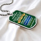 To My Grandson | Dog Tag Necklace | Green