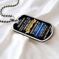 To My Grandson | Dog Tag Necklace | Black