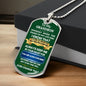 To My Grandson | Dog Tag Necklace | Green