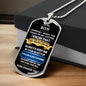 To My Son | Dog Tag Necklace | Black