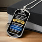 To My Grandson | Dog Tag Necklace | Black