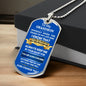 To My Grandson | Dog Tag Necklace | Blue