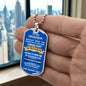 To My Grandson | Dog Tag Necklace | Blue