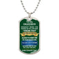 To My Grandson | Dog Tag Necklace | Green