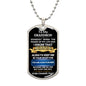 To My Grandson | Dog Tag Necklace | Black