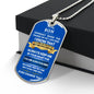 To My Son | Dog Tag Necklace | Blue
