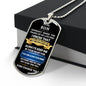 To My Son | Dog Tag Necklace | Black