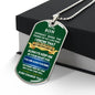 To My Son | Dog Tag Necklace | Green