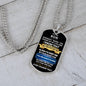 To My Son | Dog Tag Necklace | Black